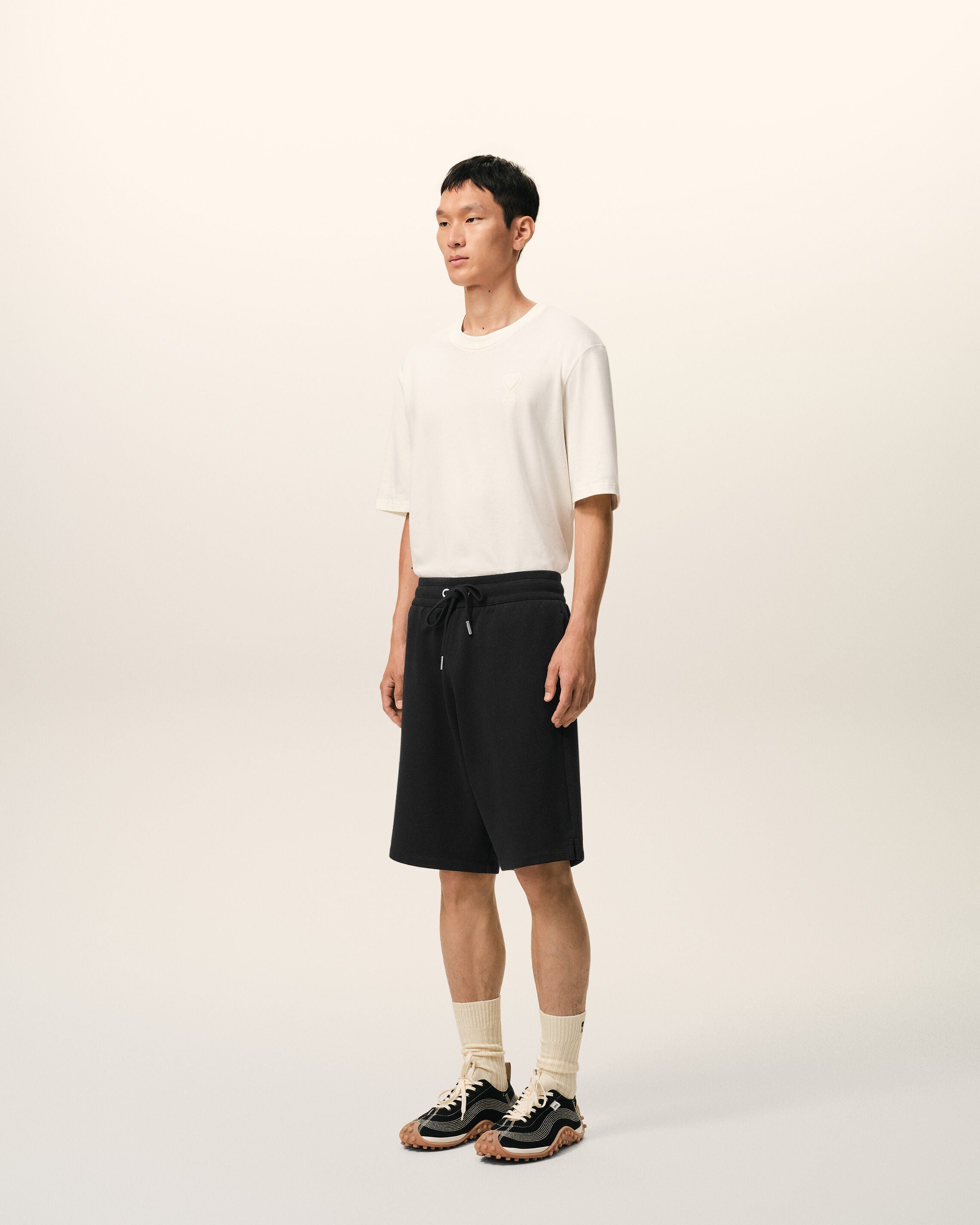 Black Cotton Ami De Coeur Short