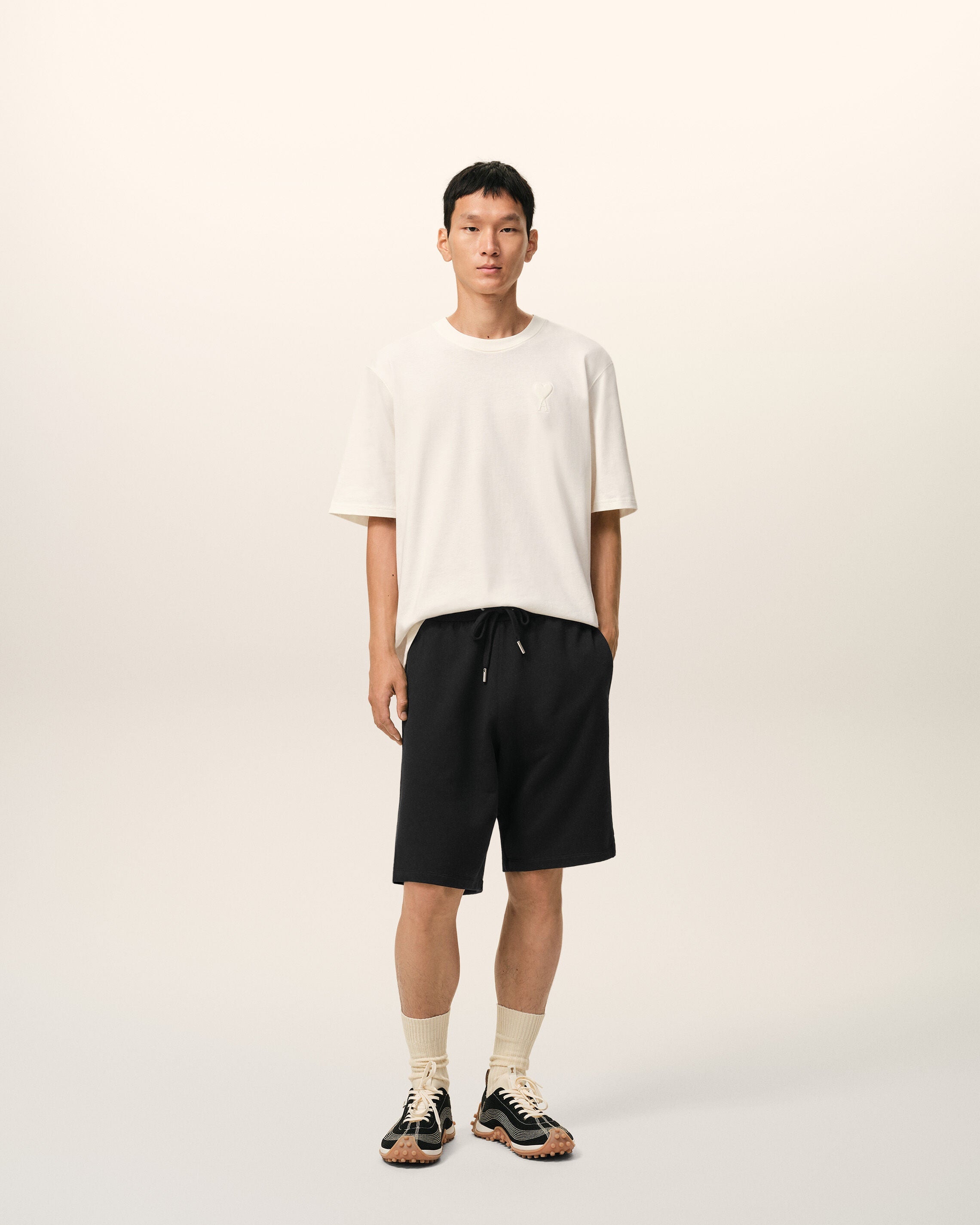 Black Cotton Ami De Coeur Short