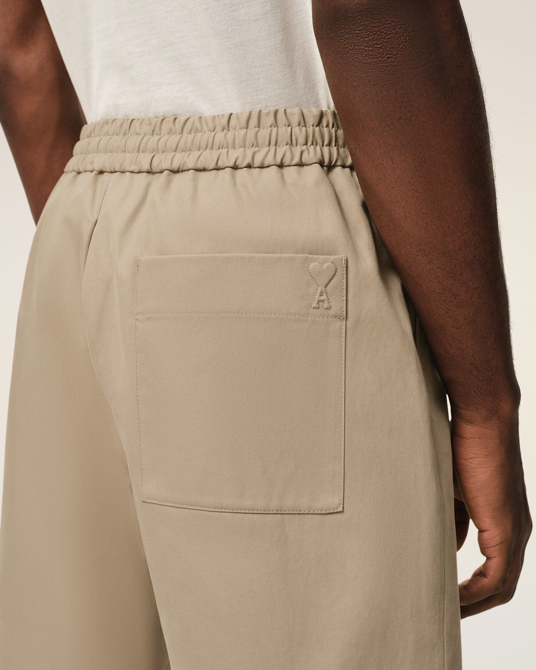 Beige Cotton Elasticated Waist Ami De Coeur Shorts