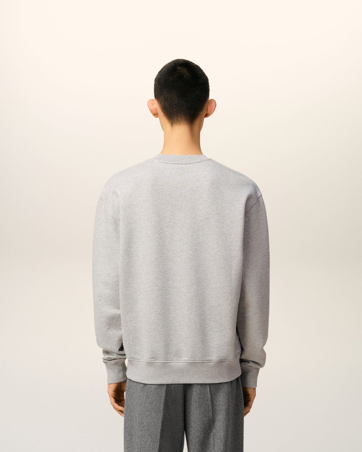 Grey Cotton Contrasted Ami De Coeur Sweatshirt