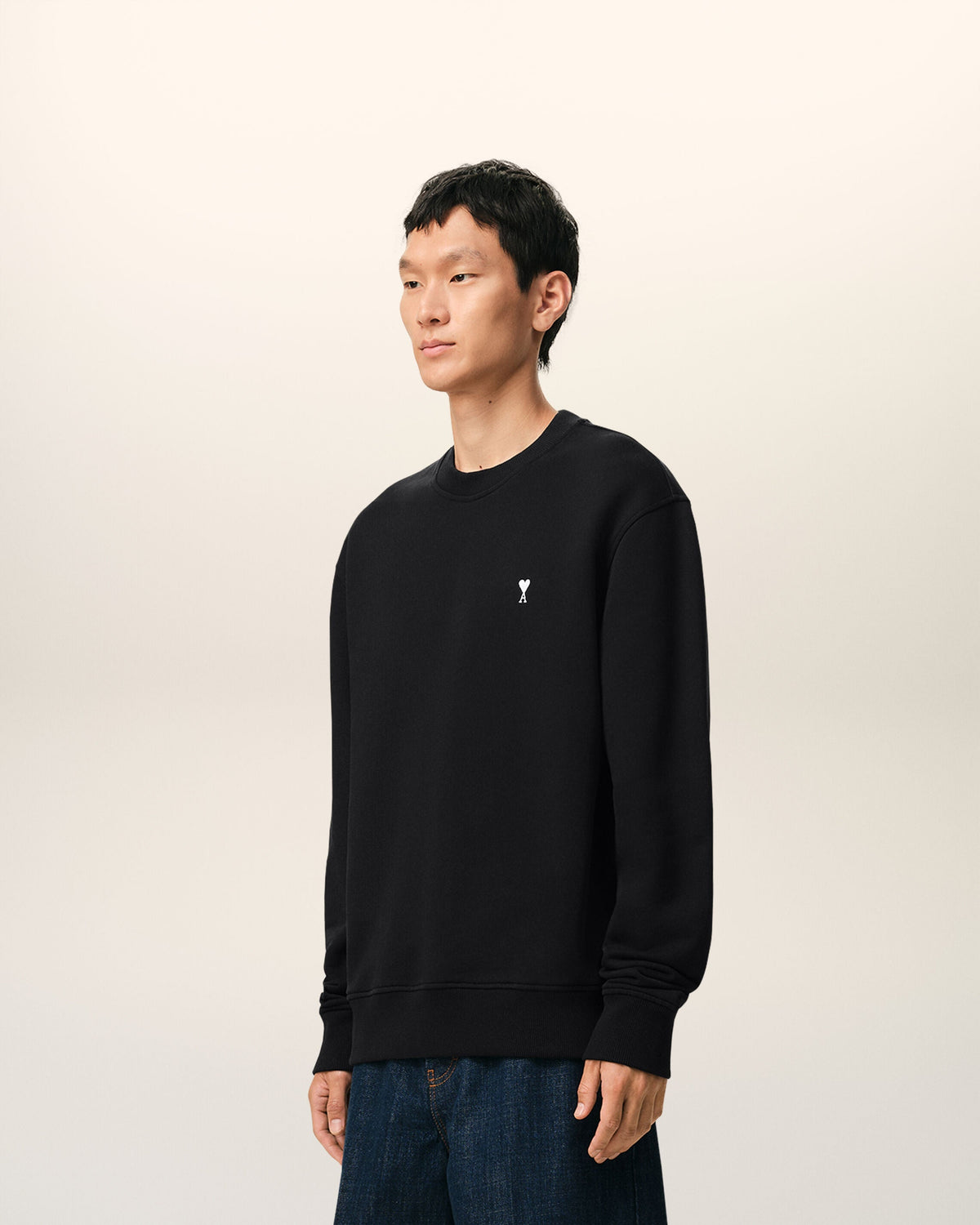 Black Cotton Ami De Coeur Sweatshirt