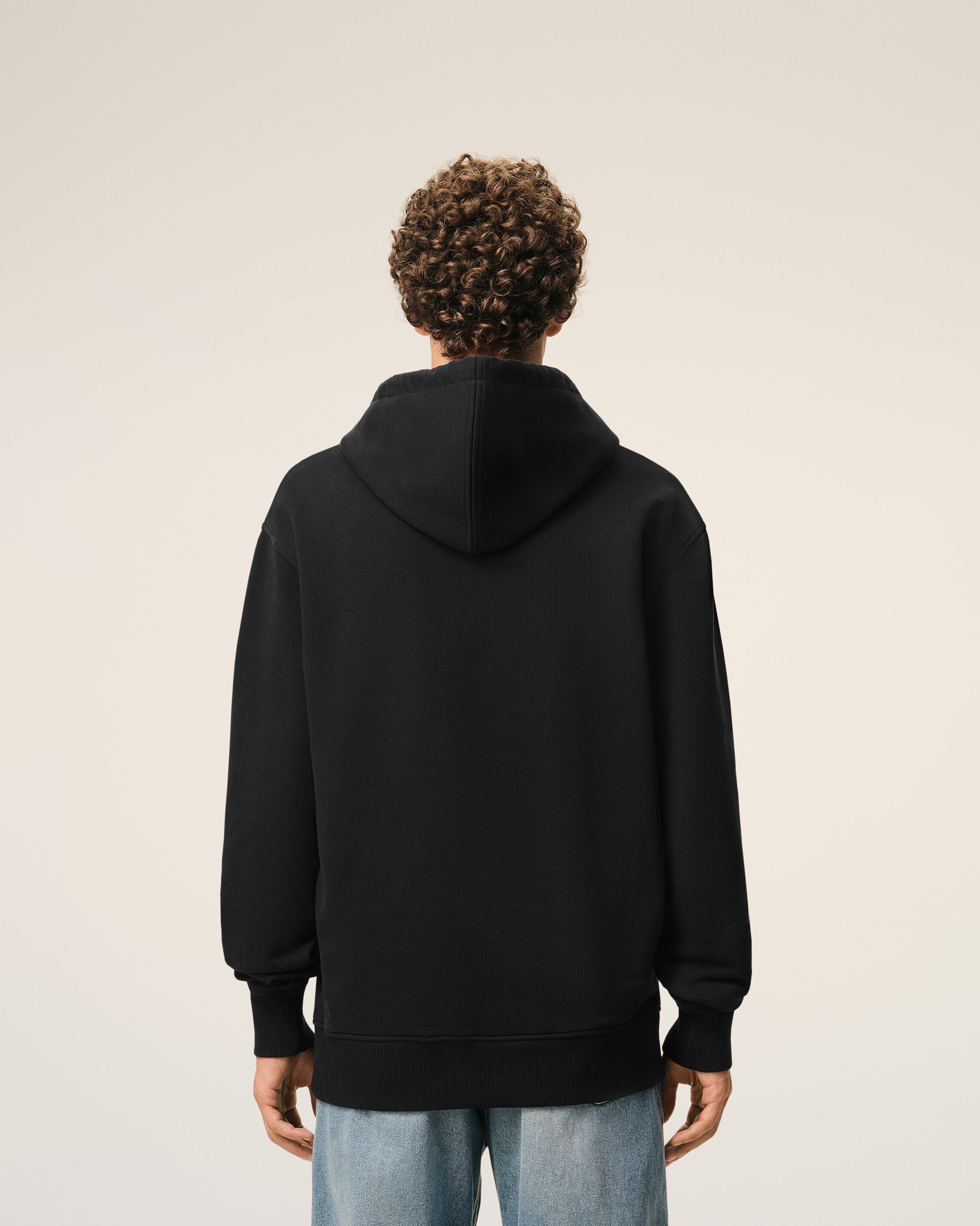 Black Cotton Ami De Coeur Hoodie