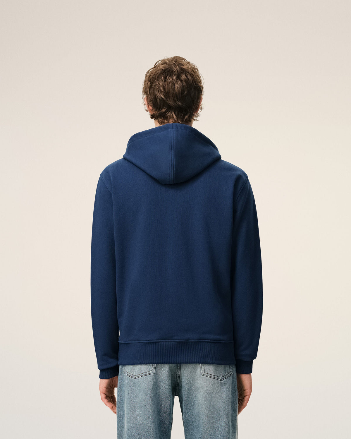 Blue Cotton Ami De Coeur Zipped Hoodie