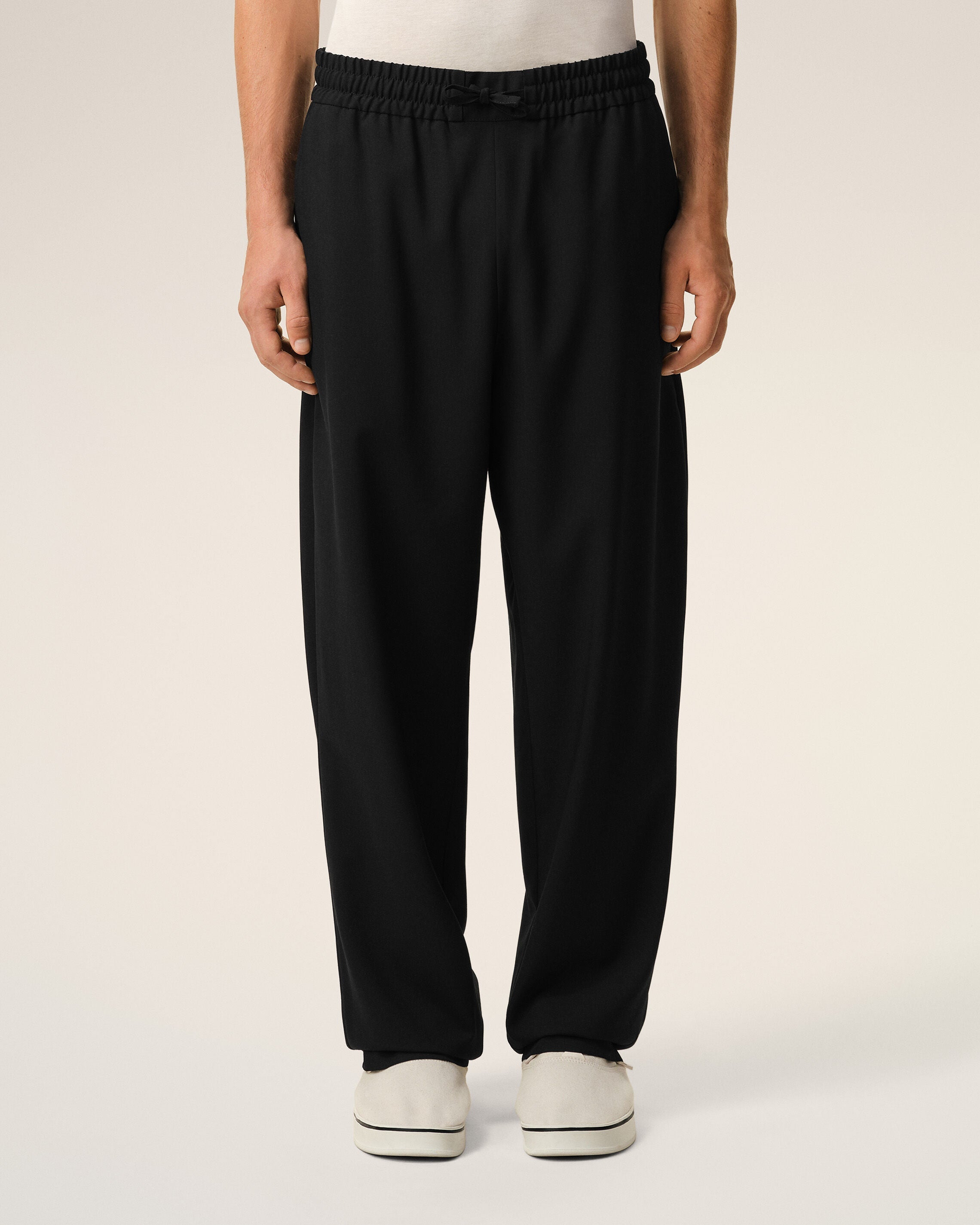 AmiParis Black New Wool Elasticated Waist Trousers