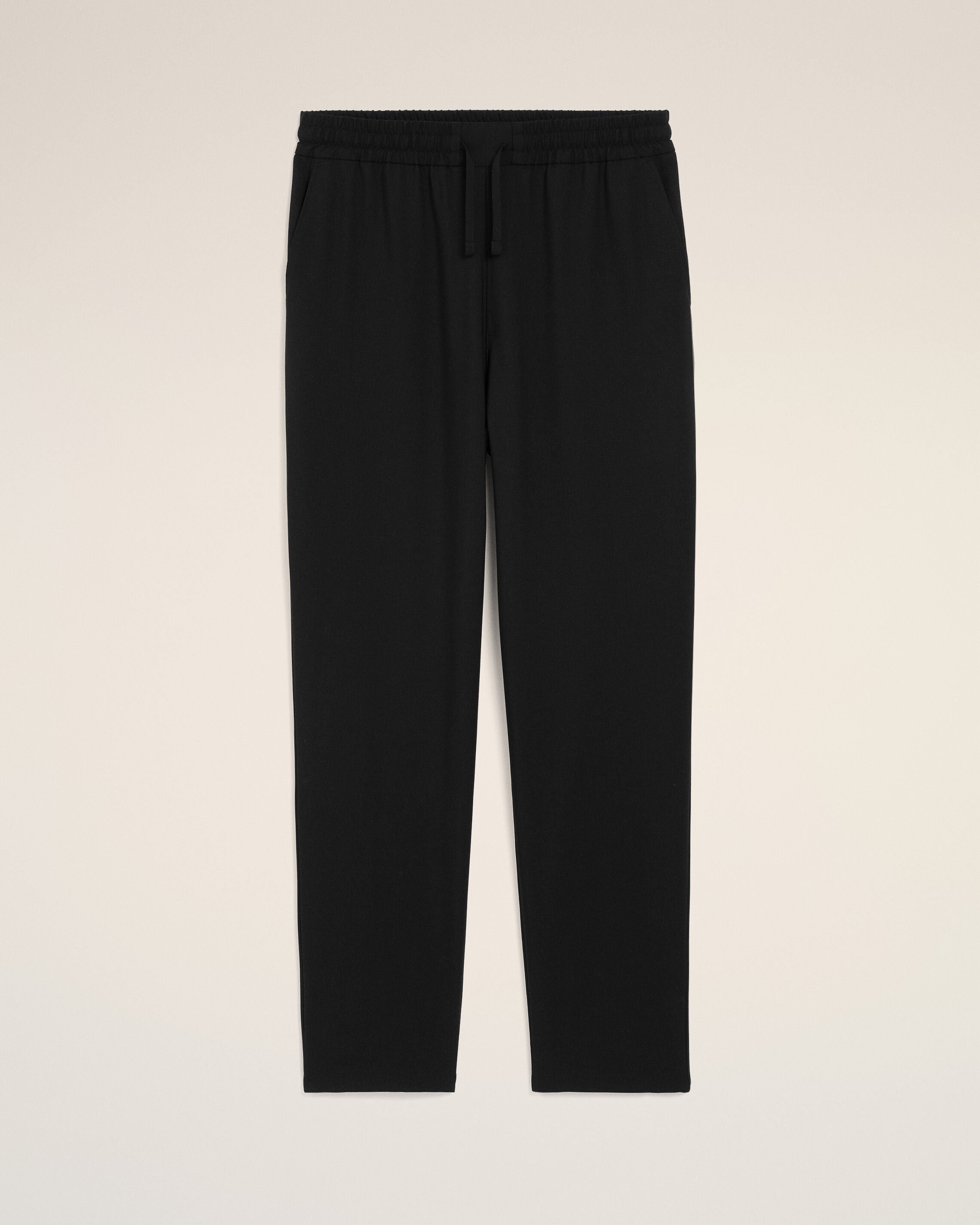 AmiParis Black New Wool Elasticated Waist Trousers