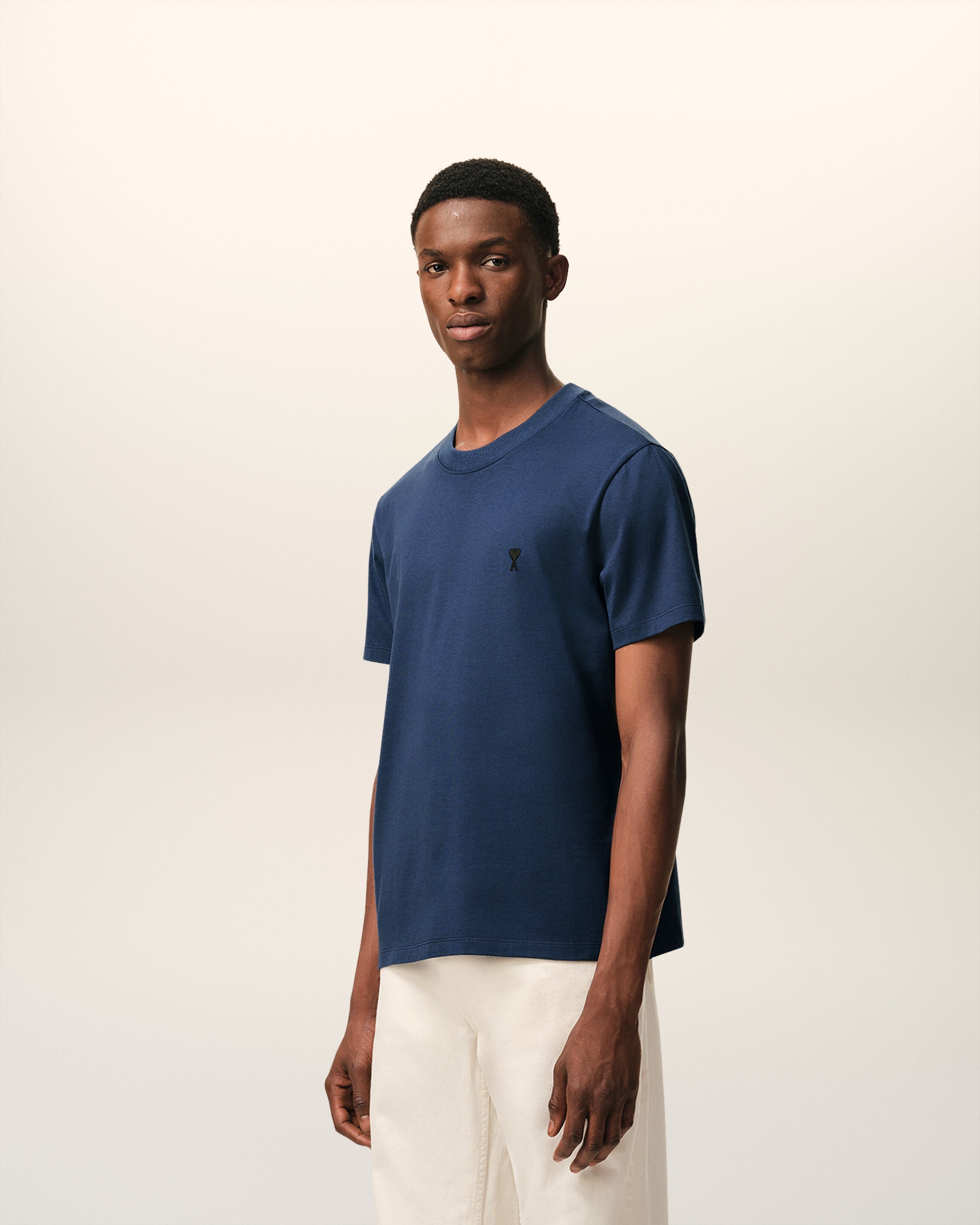 Blue Cotton Ami De Coeur Tshirt