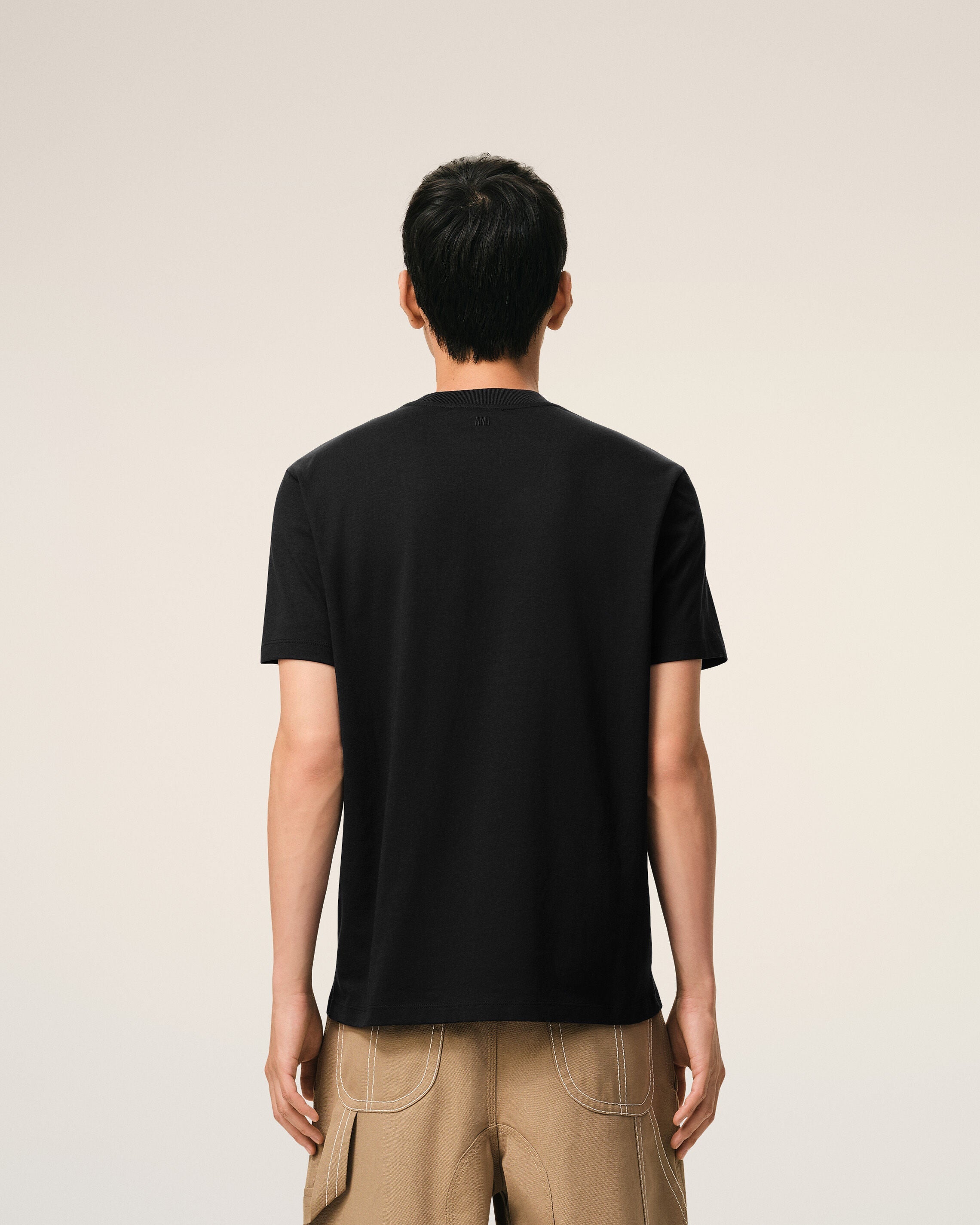 Black Cotton Ami De Coeur Tshirt