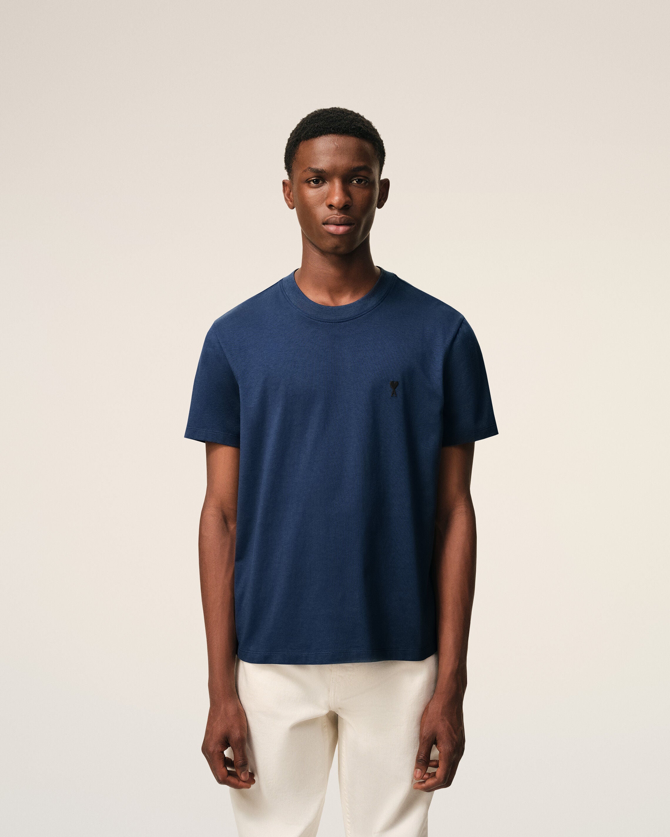 Blue Cotton Ami De Coeur Tshirt