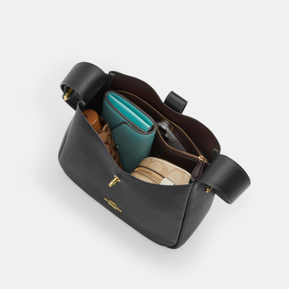 Coach Hadley Convertible Crossbody Bag Gold Black