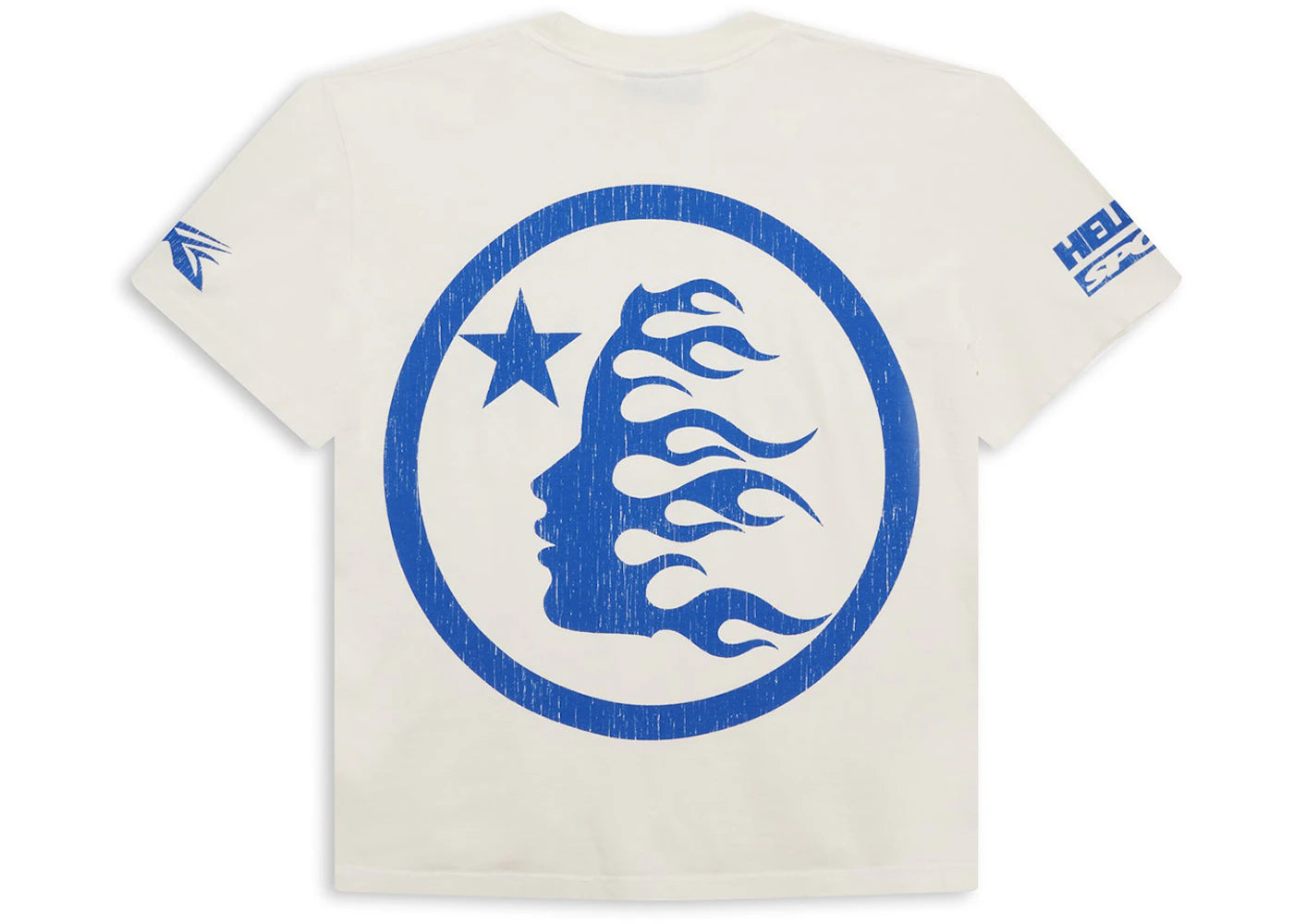 hellstar beat us! t-shirt white/blue