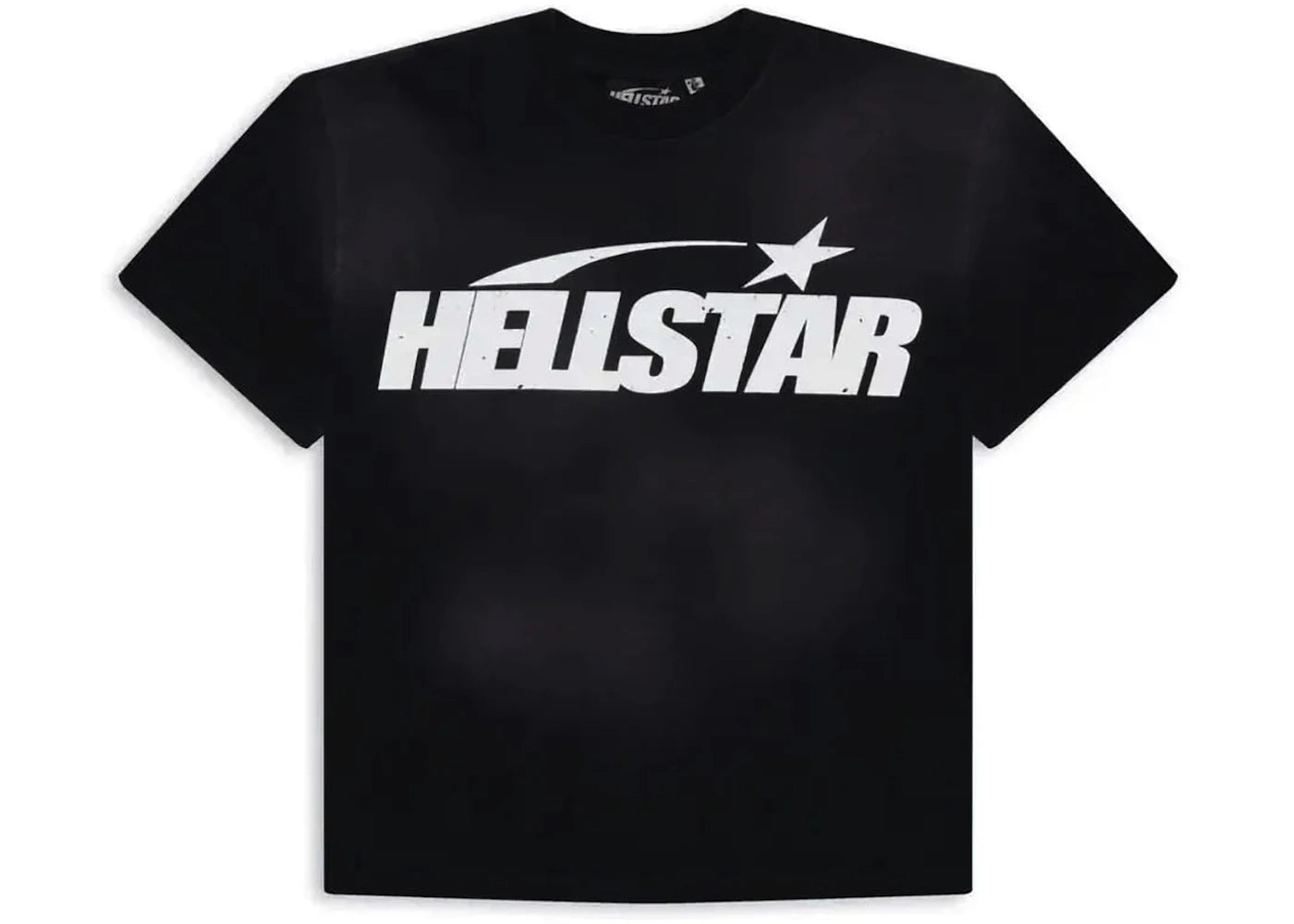 hellstar classic logo gel print t-shirt black