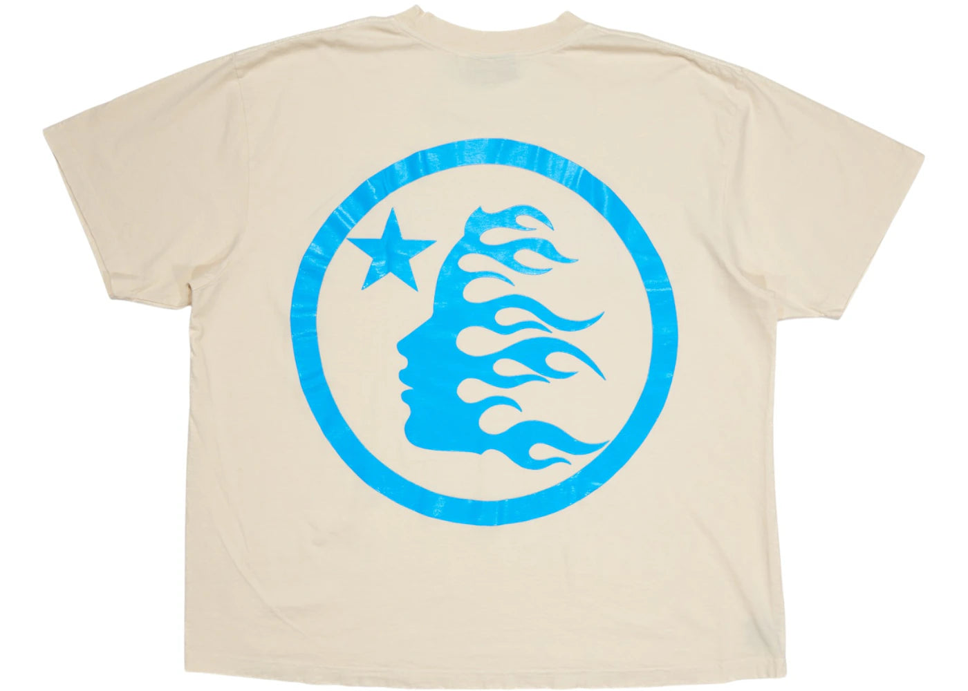 hellstar classic t-shirt (gel print) white/blue