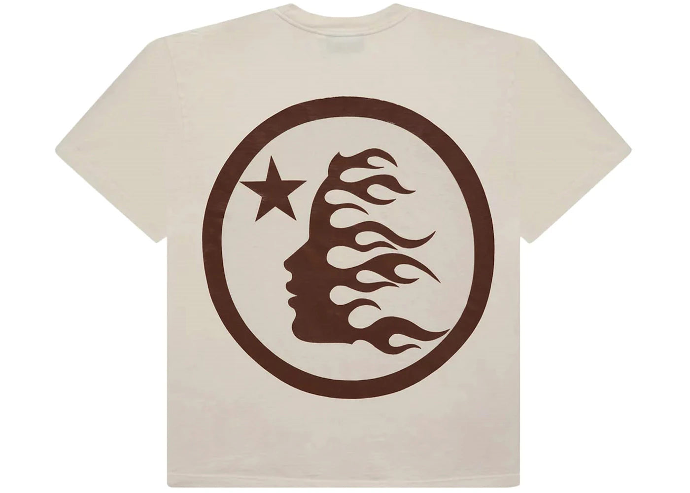 hellstar classic t-shirt (regular print) white/brown