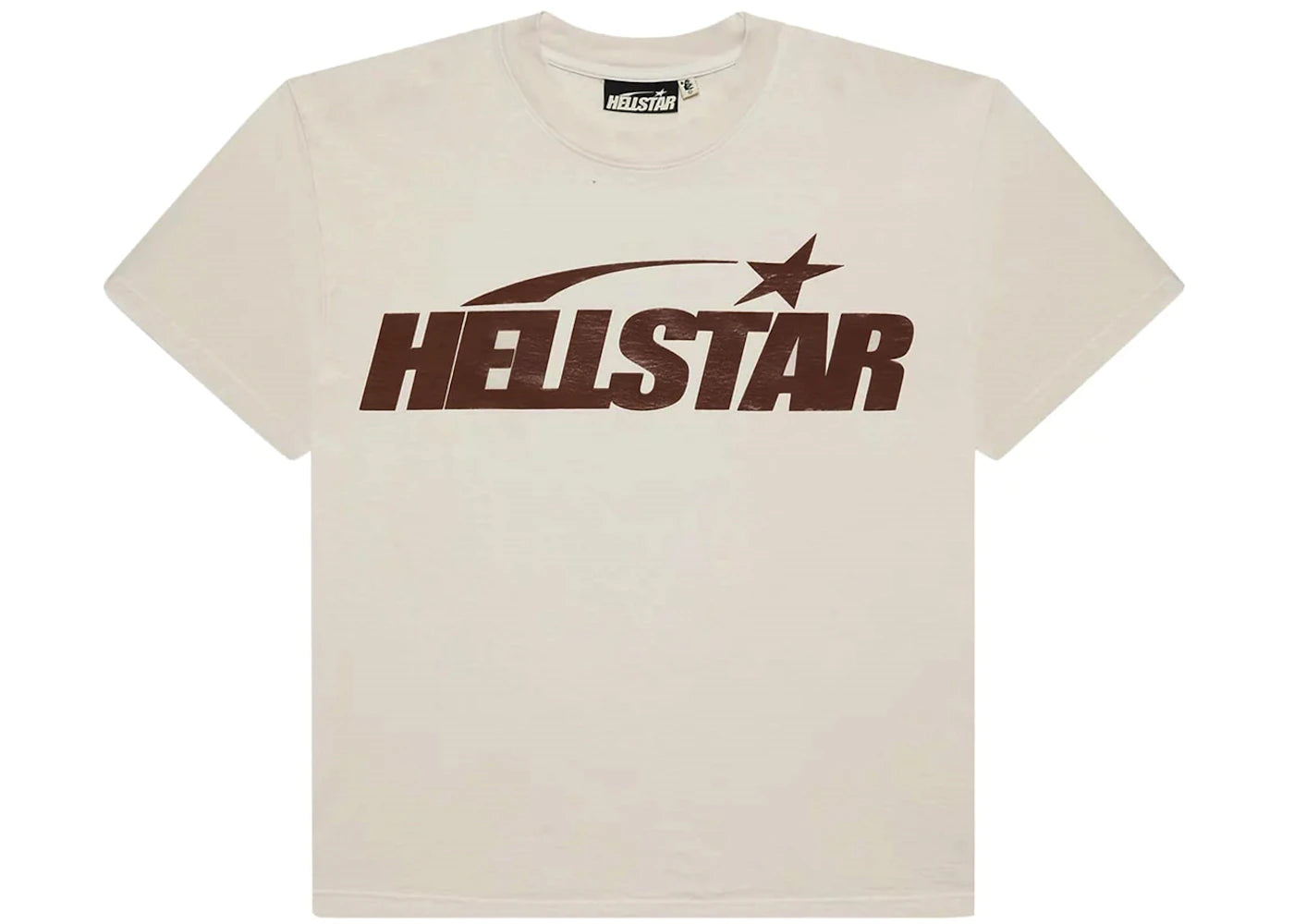 hellstar classic t-shirt (regular print) white/brown