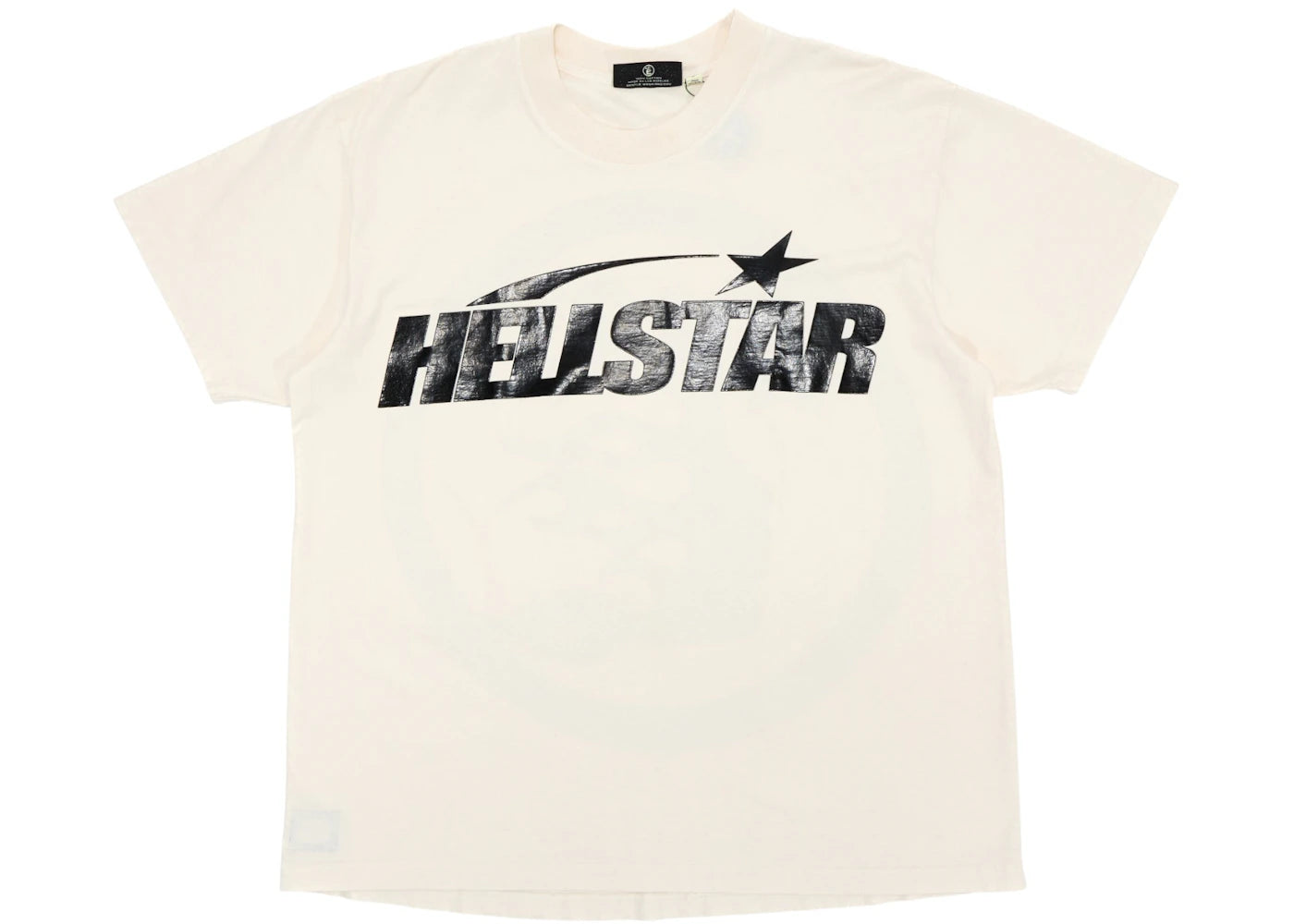 hellstar classic t-shirt white/black (gel print)