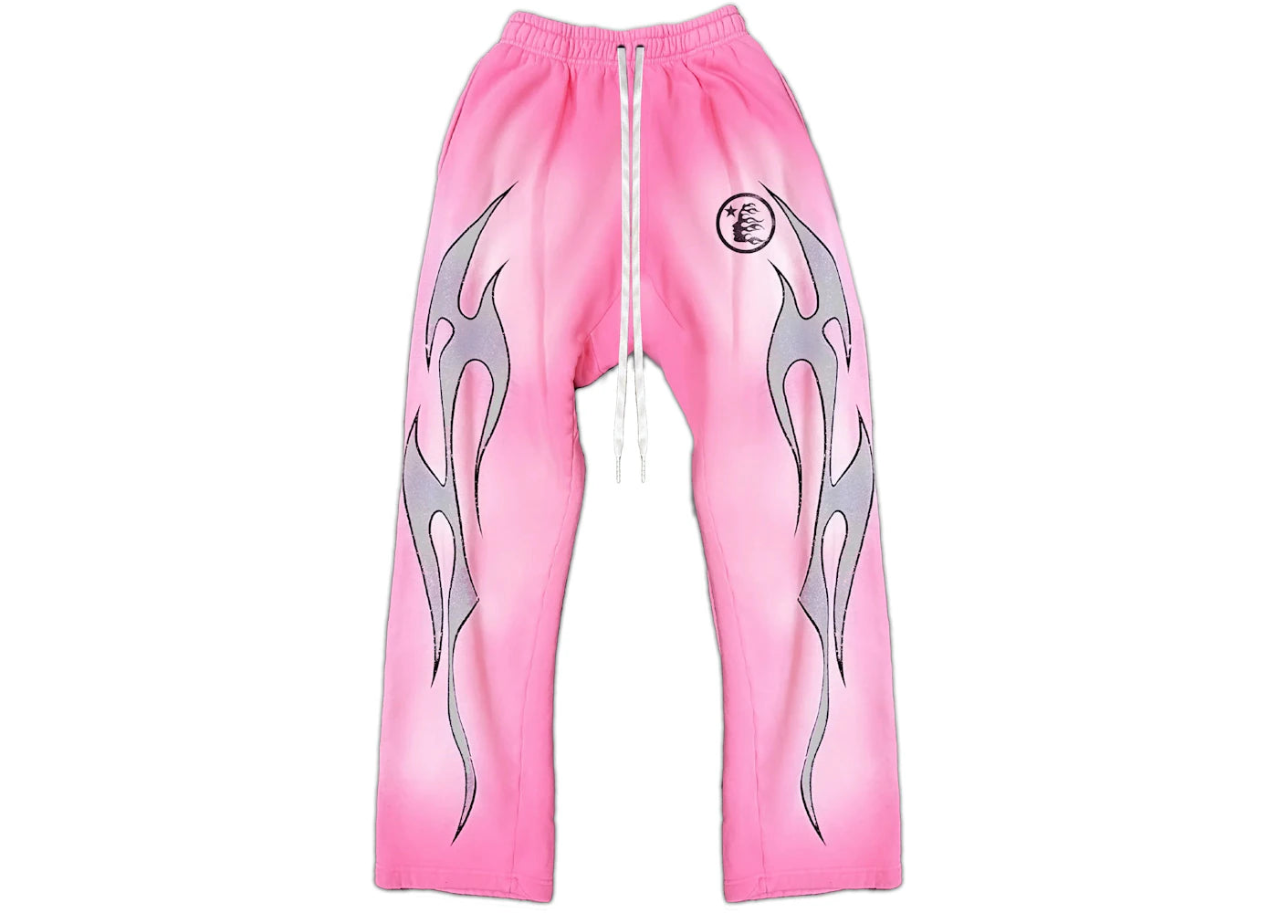 hellstar flame sweatpants pink