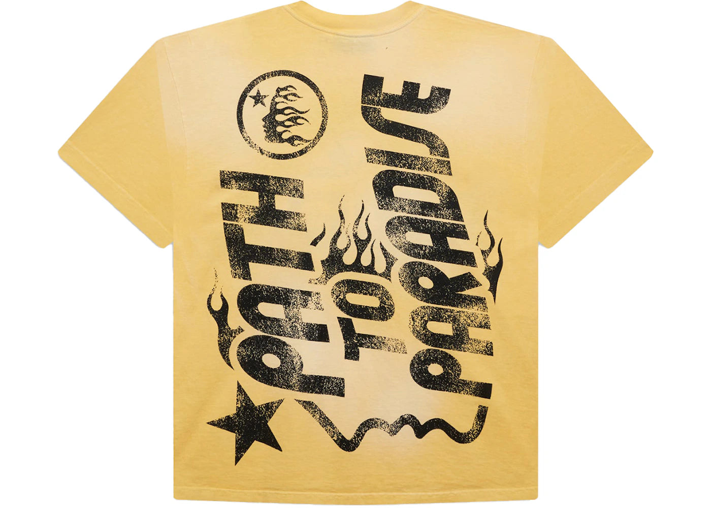 hellstar jesus t-shirt yellow