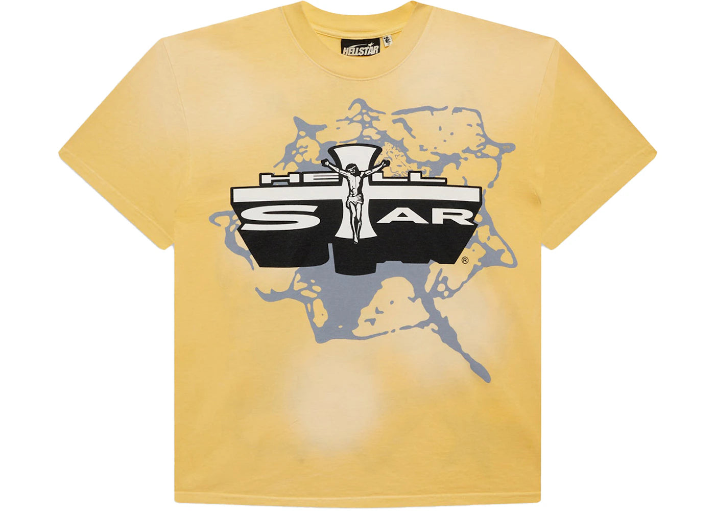 hellstar jesus t-shirt yellow