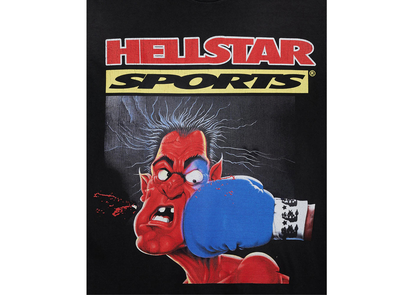 hellstar knock-out t-shirt black