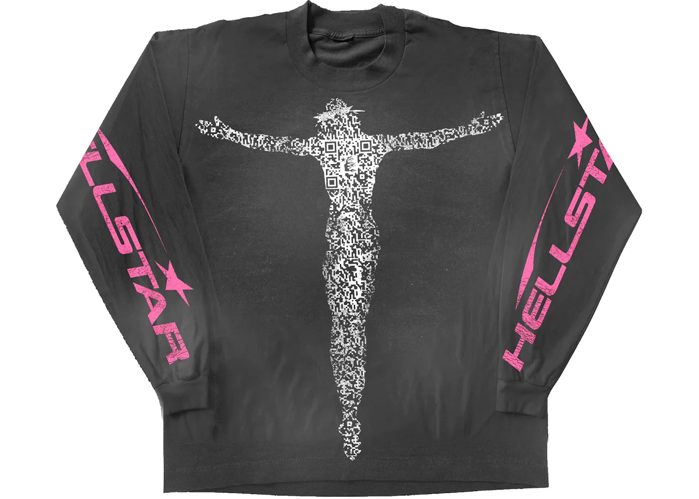 hellstar qr christ l/s tee black