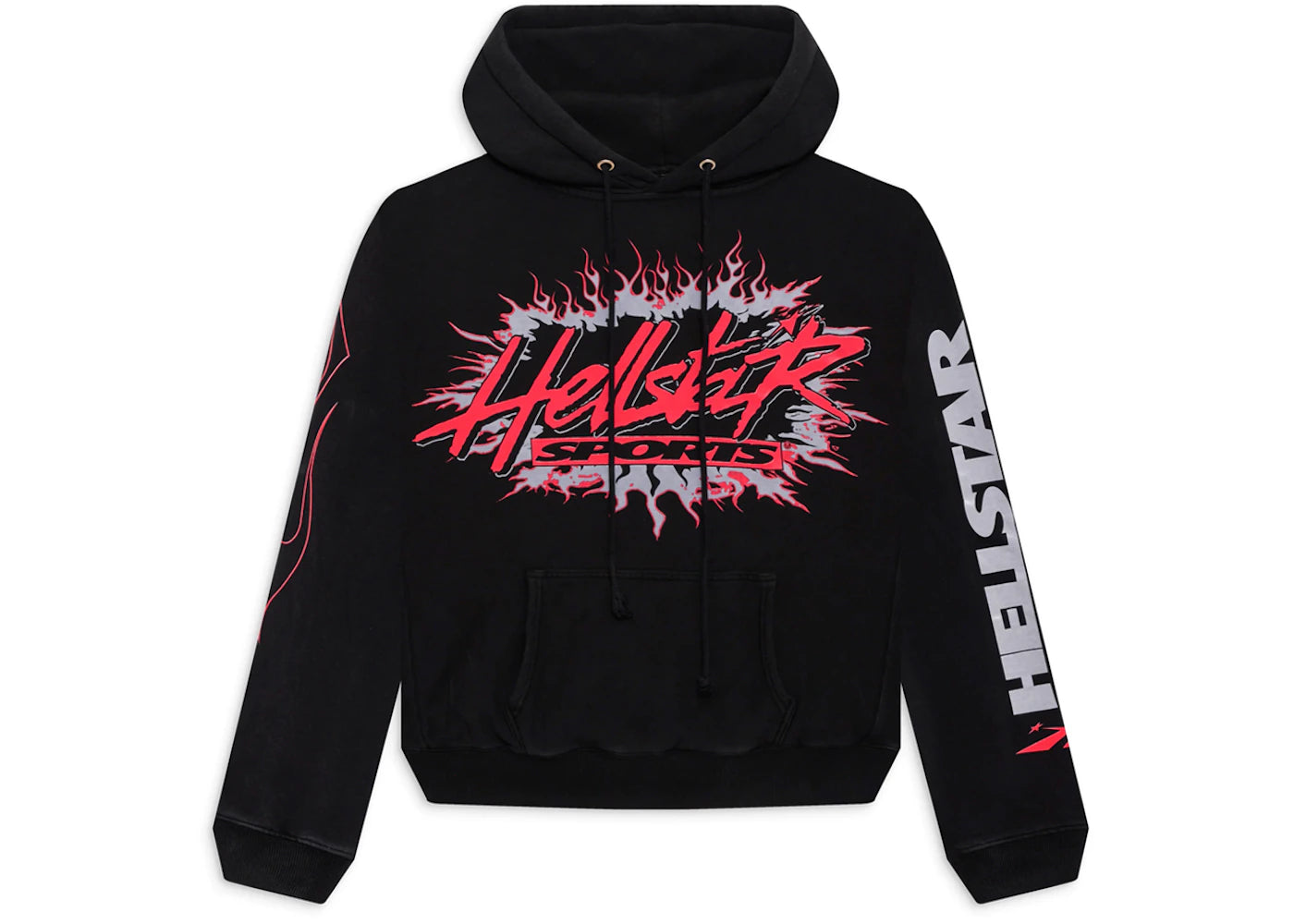 hellstar sports future flame hoodie black
