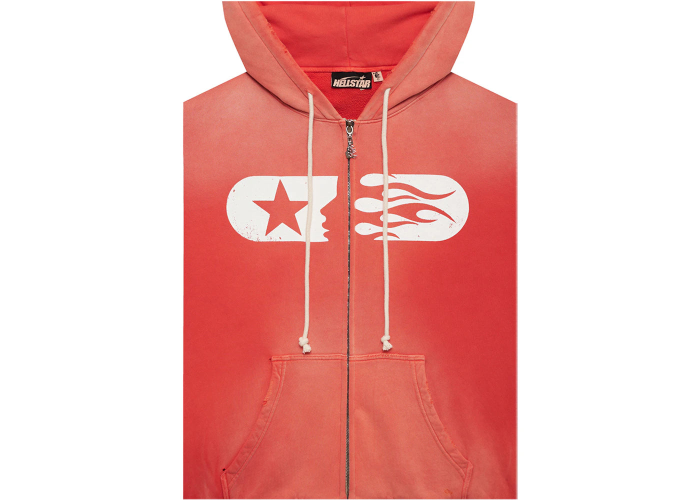 hellstar studios zip hoodie red
