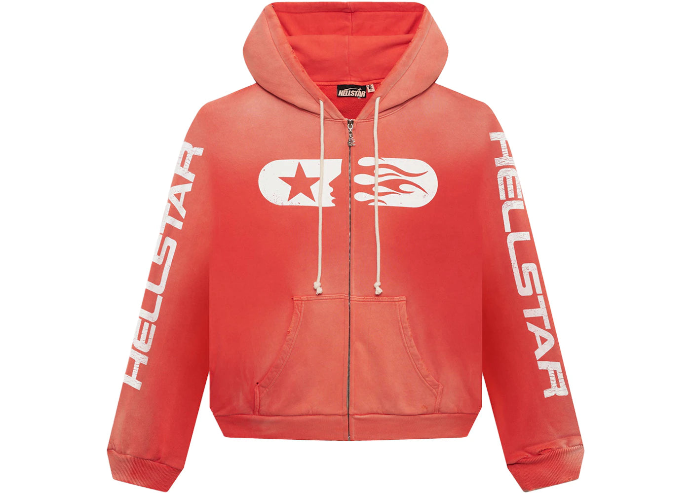 hellstar studios zip hoodie red