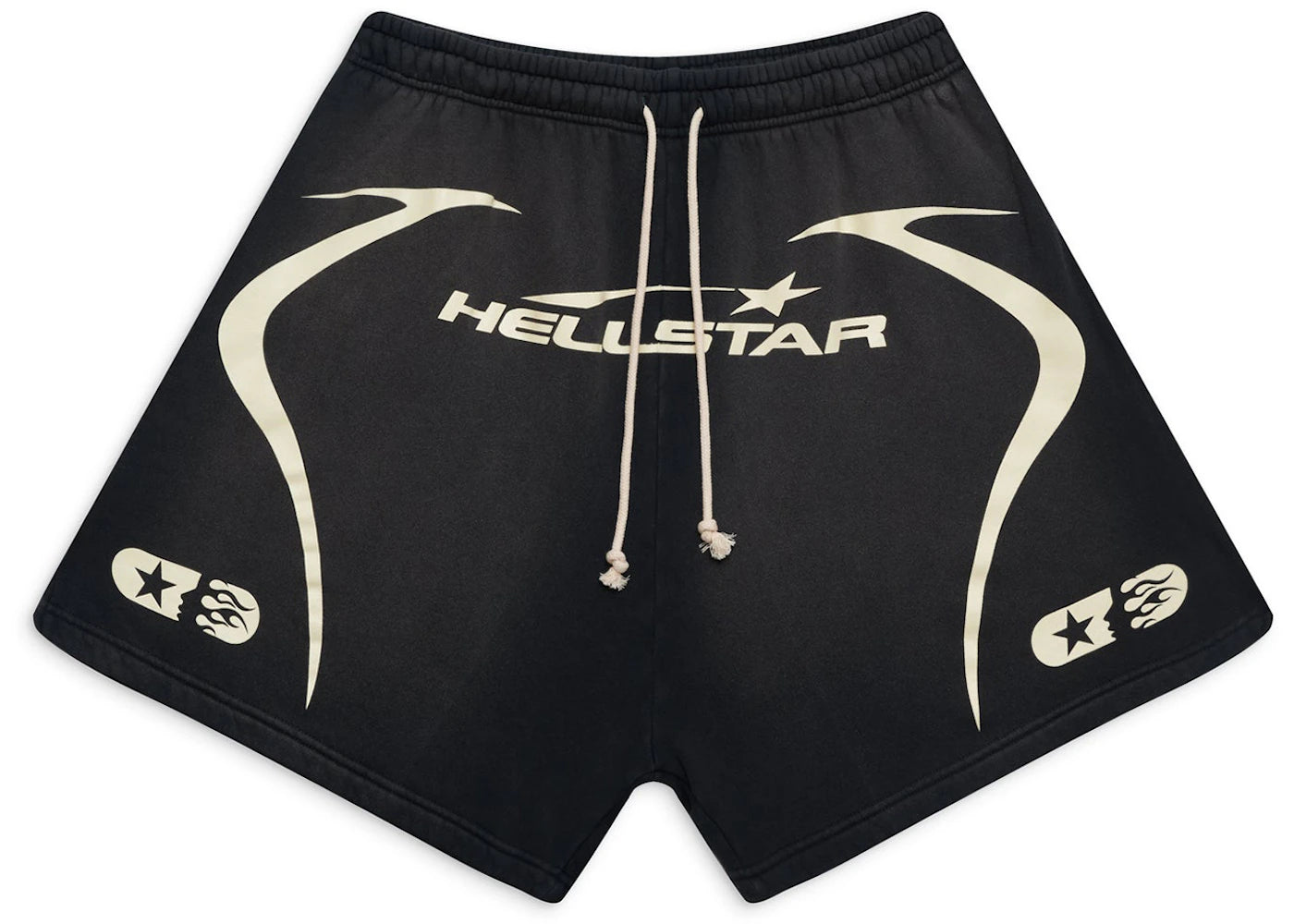 hellstar warm up shorts black