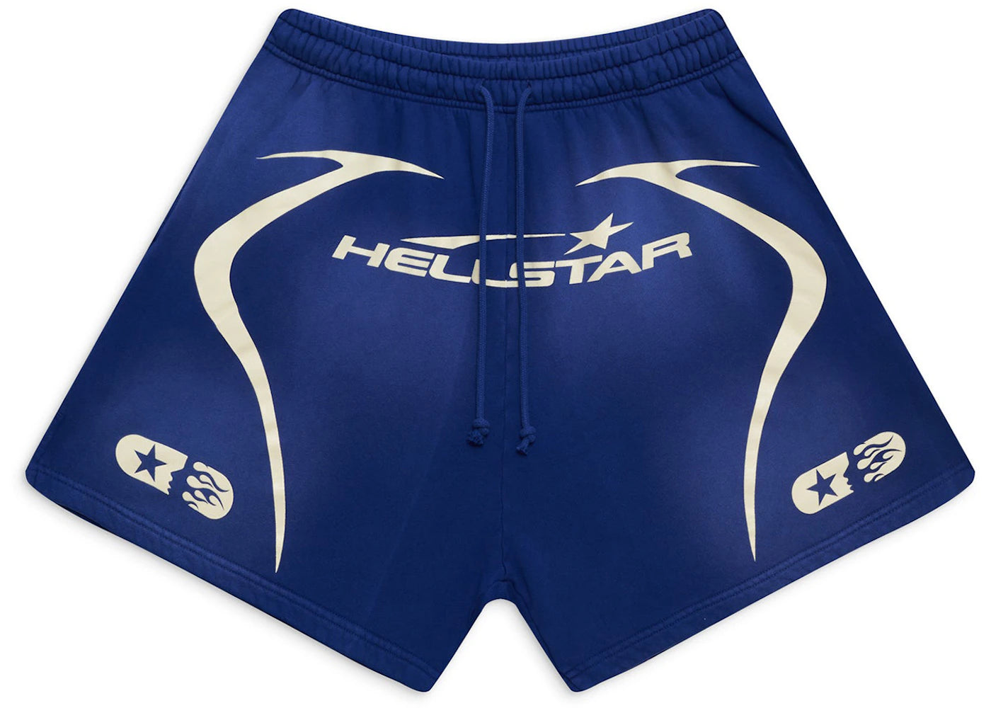 hellstar warm up shorts blue