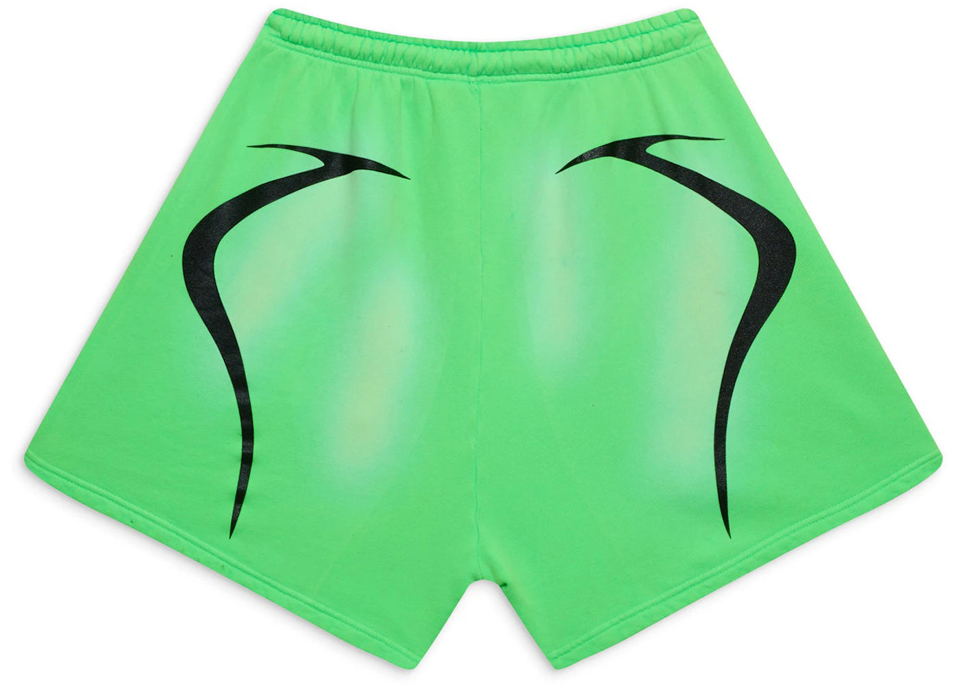 hellstar warm up shorts neon green