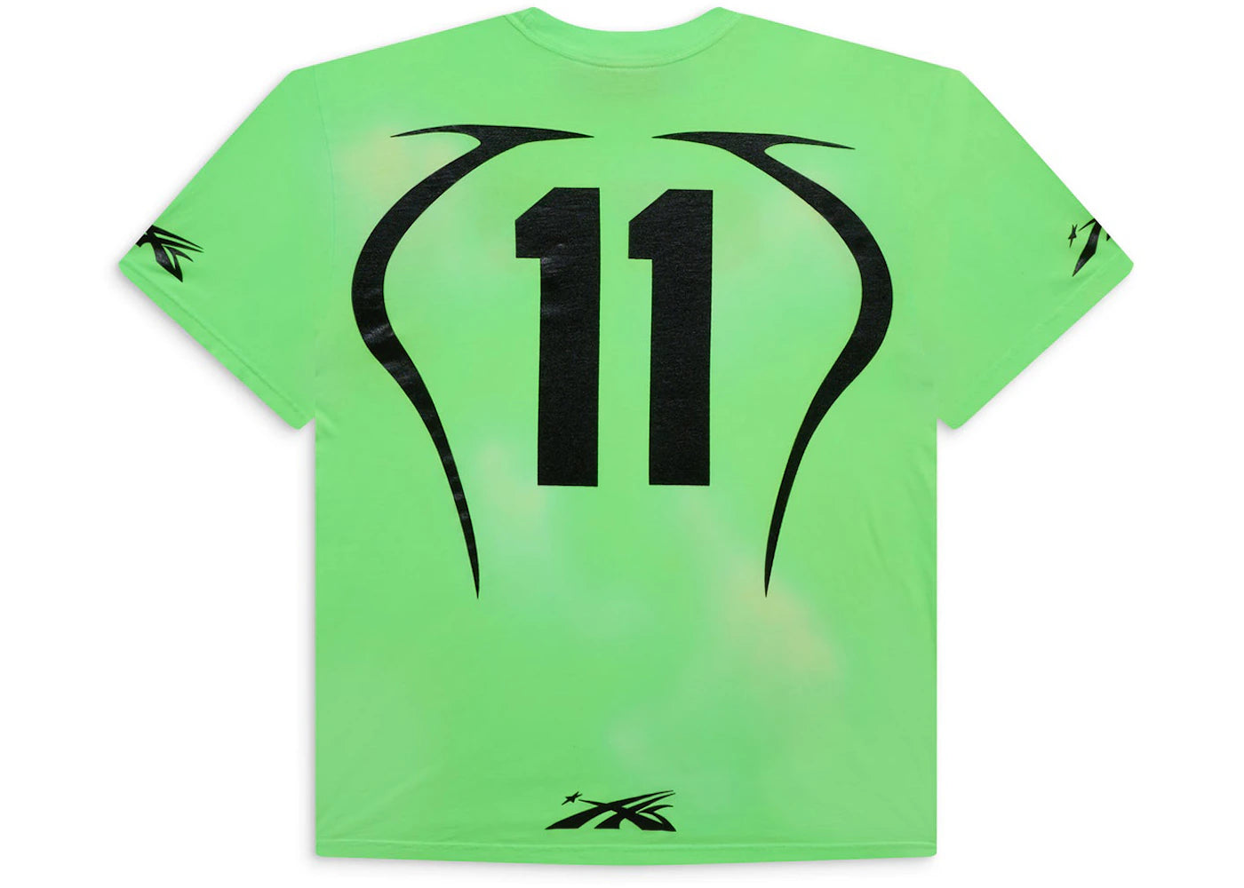 hellstar warm up t-shirt neon green