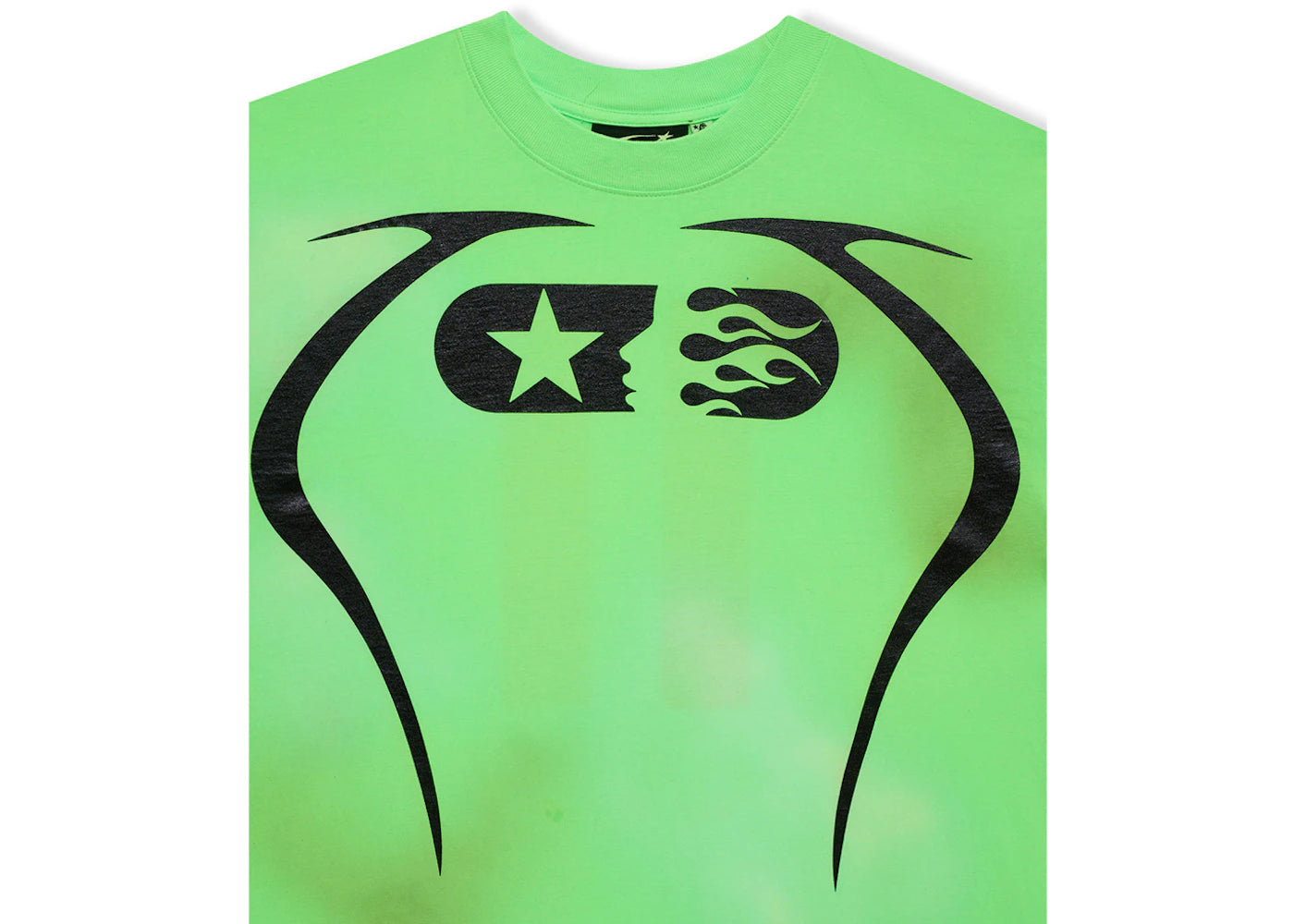 hellstar warm up t-shirt neon green