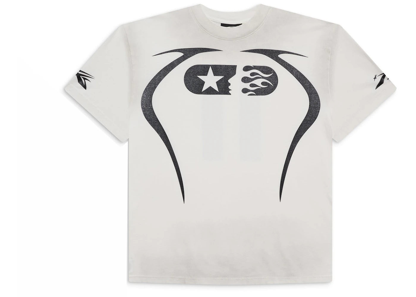 hellstar warm up t-shirt white