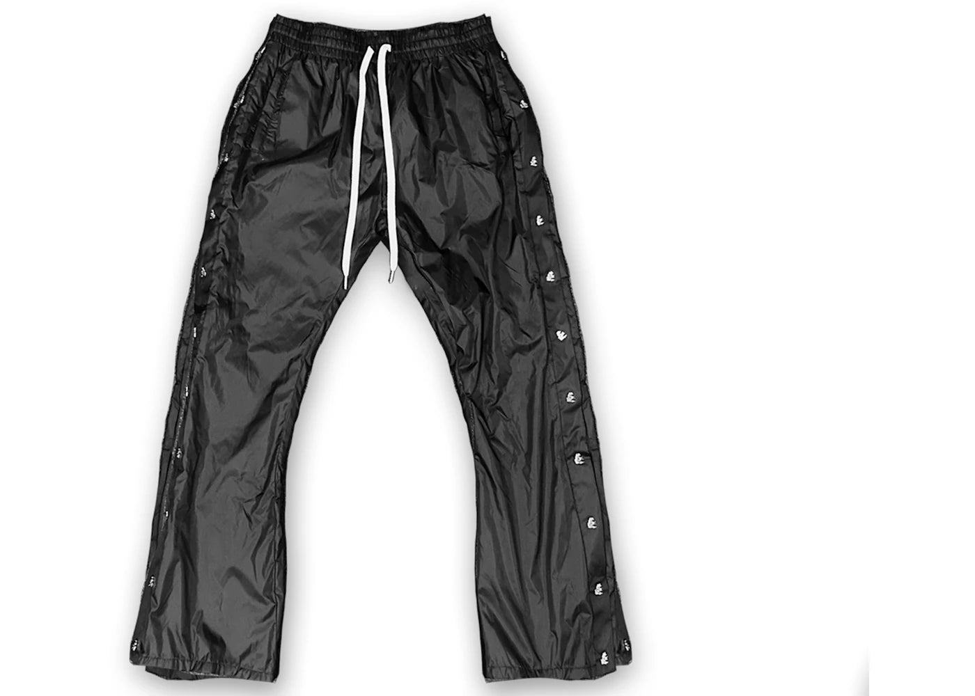 hellstar waxed nylon pants black