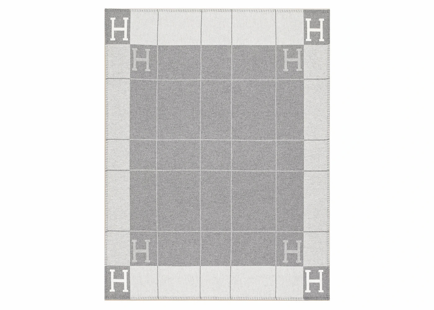 Hermes Avalon Iii Throw Blanket Ecru/Gris Clair