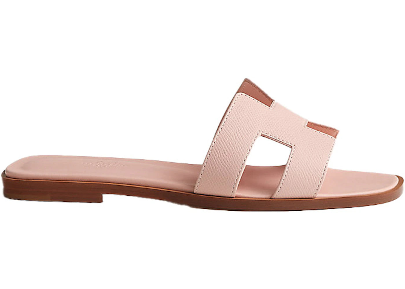Hermes Oran Sandal Rose Pale Epsome Leather