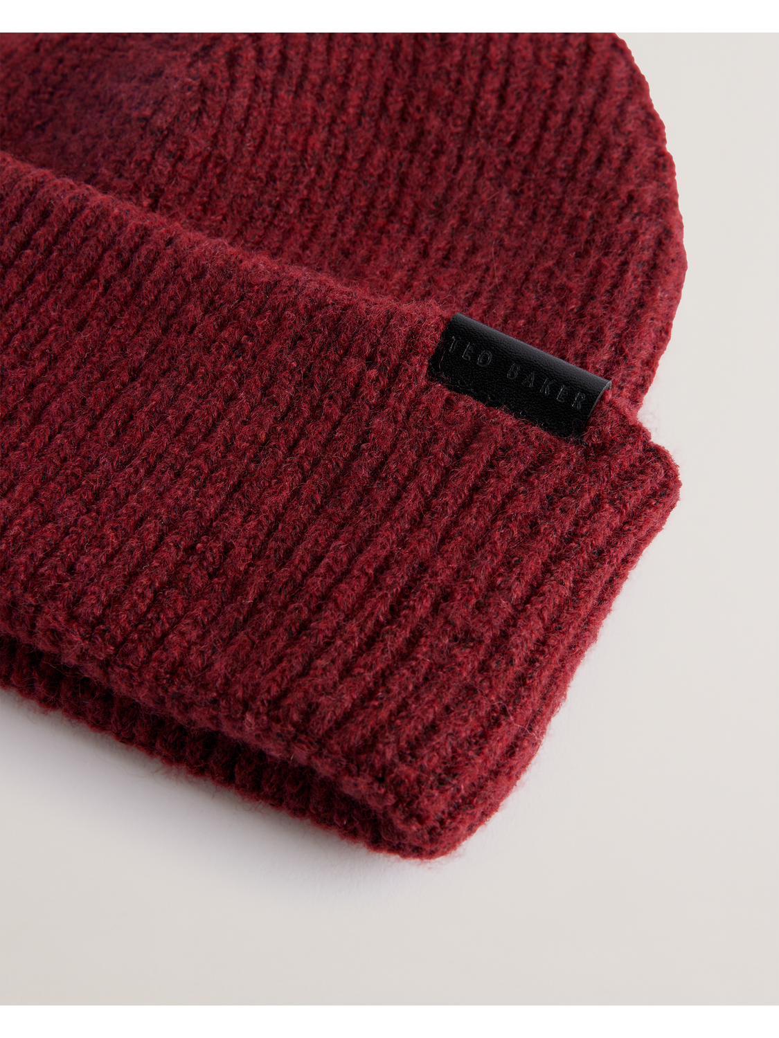 Ted Baker Alliiie Ribbed Knit Turnup Beanie Hat