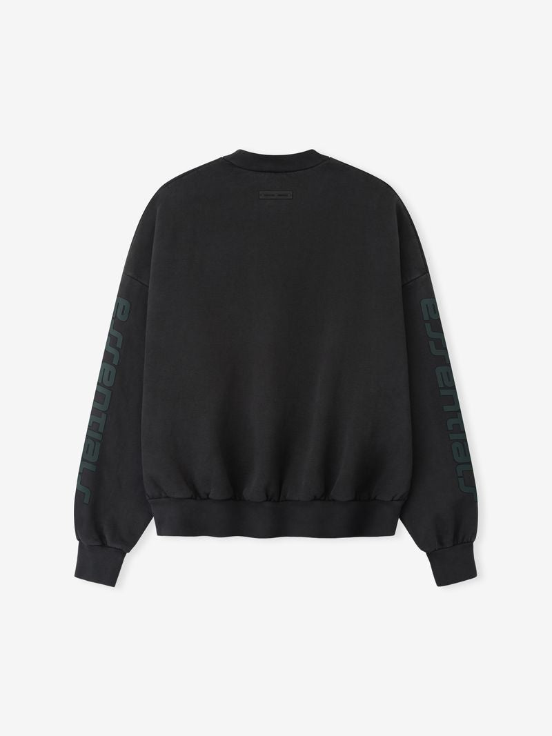 Essentials Los Angeles Heavy Fleece Cropped Sweatshirt Vintage Black