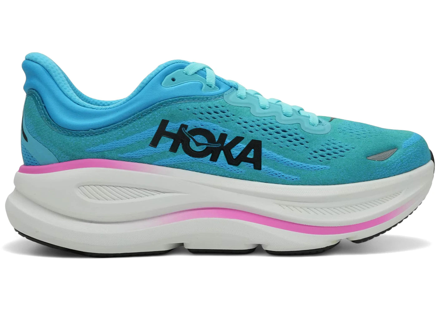 Hoka One One Bondi 9 Skyward Blue Neon Fuchsia (Women'S)