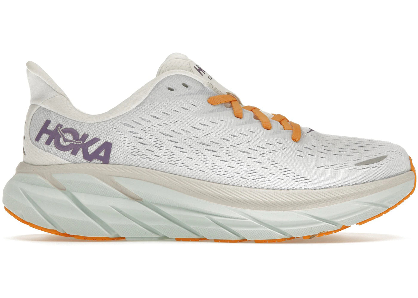 Hoka One One Clifton 8 Blanc De Blanc Purple Seafoam (Women'S)
