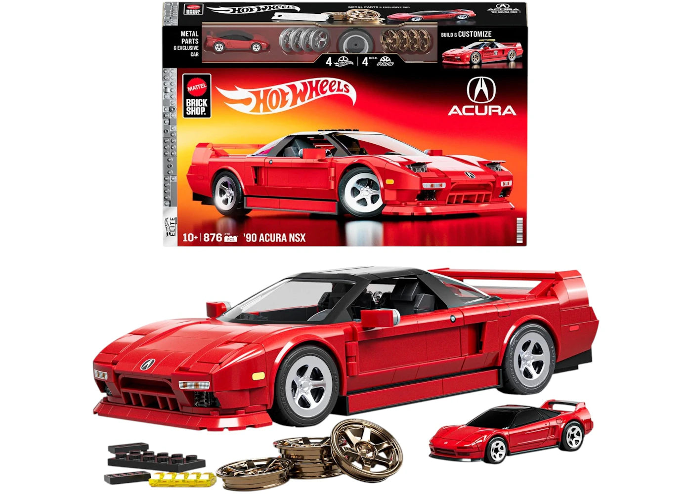 Hot Wheels Brick Shop ’90 Acura Nsx Building Set
