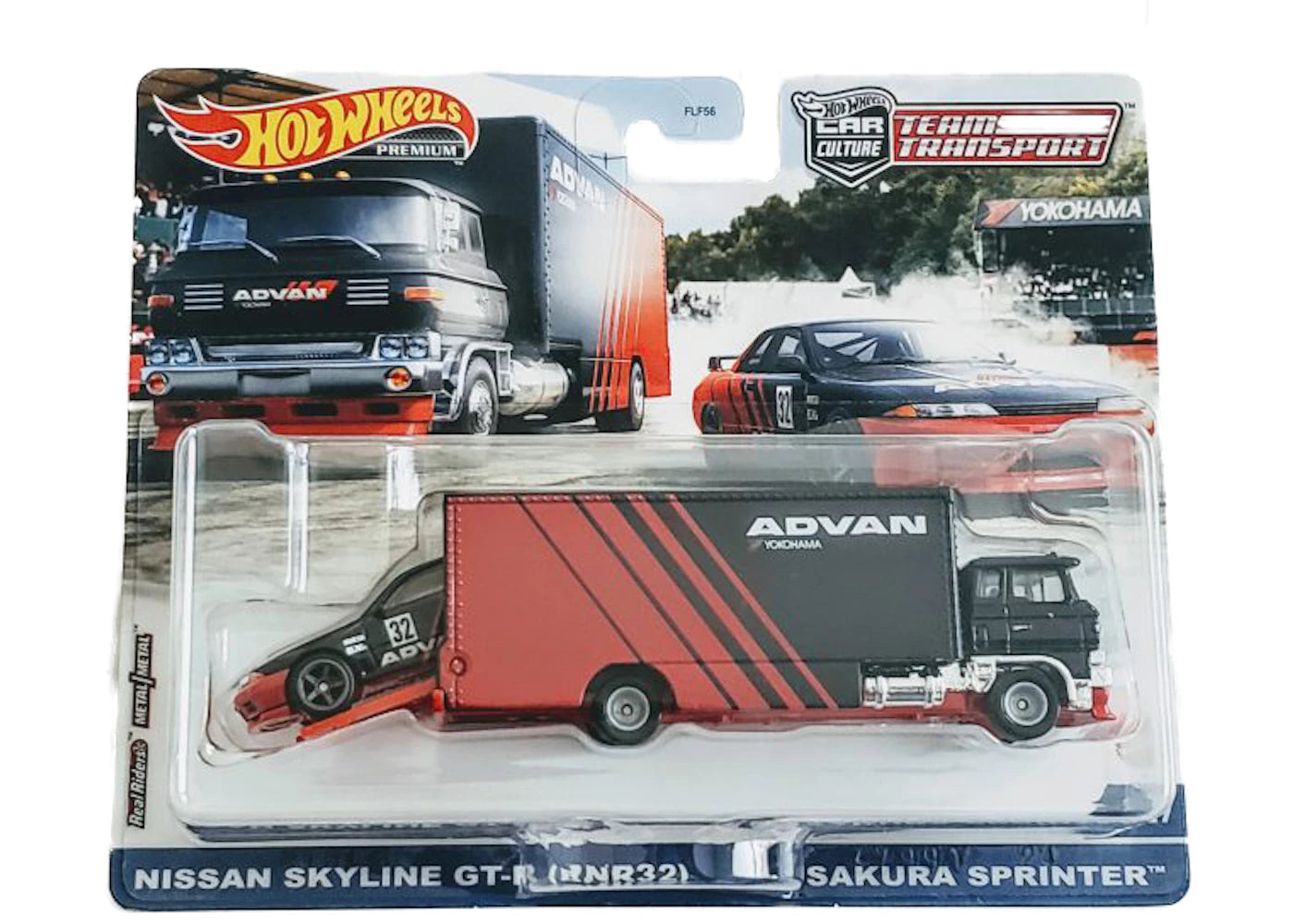Hot Wheels Car Culture Team Transport Nissan Skyline Gt-R Bnr32 & Sakura Sprinter 2-Pack