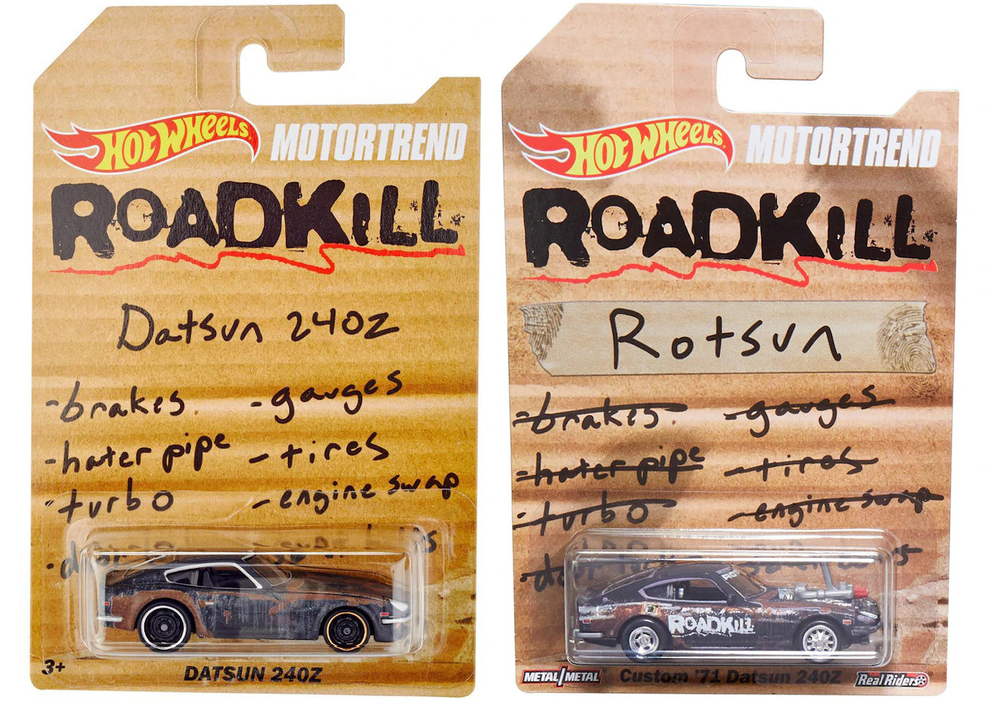 Hot Wheels Motortrend Roadkill Rotsun Custom '71 & Datsun 240Z Set