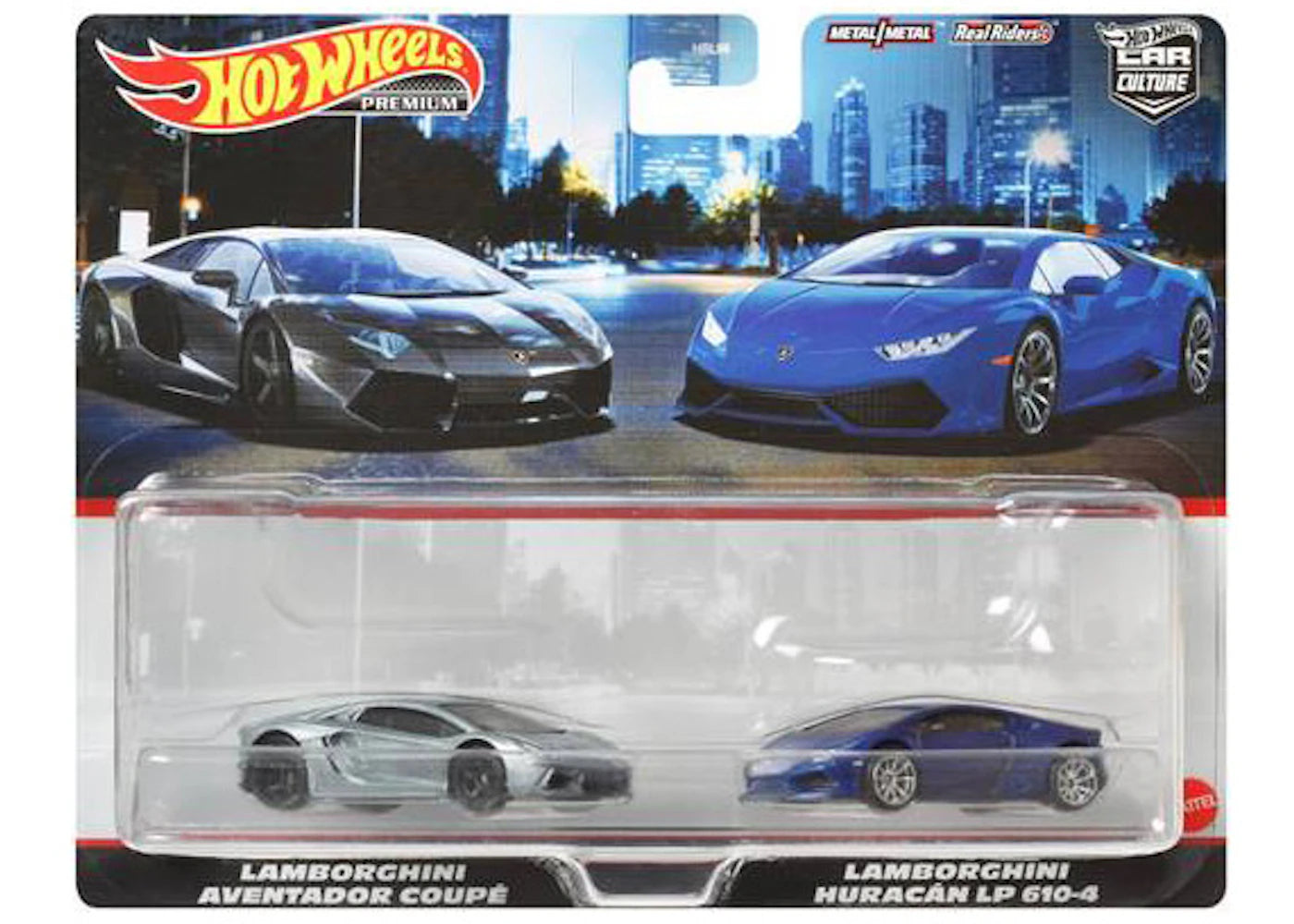 Hot Wheels Premium Car Culture Lamborghini Aventador Coupe / Huracan Lp610-4 2 Pack