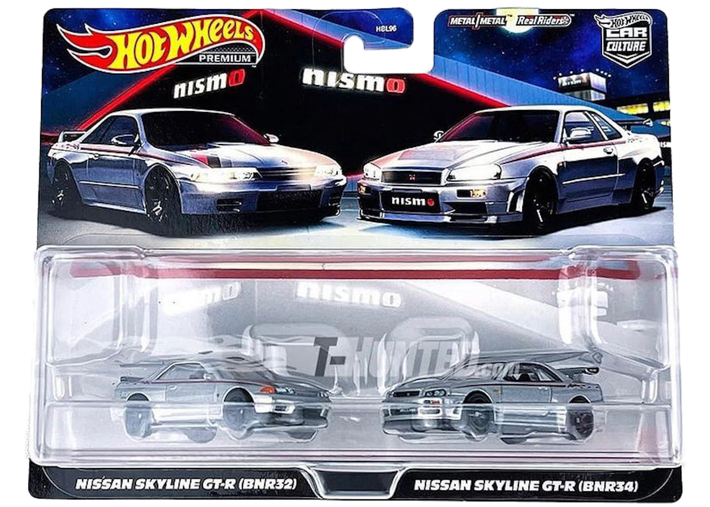 Hot Wheels Premium Car Culture Nissan Skyline Gt-R Bnr32 & Bnr34 2-Pack Set
