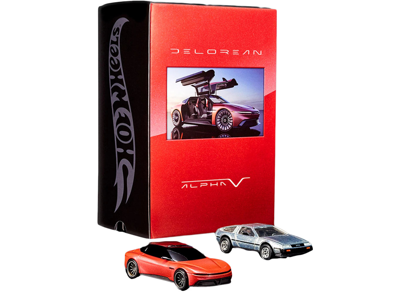 Hot Wheels X Delorean Dmc-12 & Alpha5 Collector Set