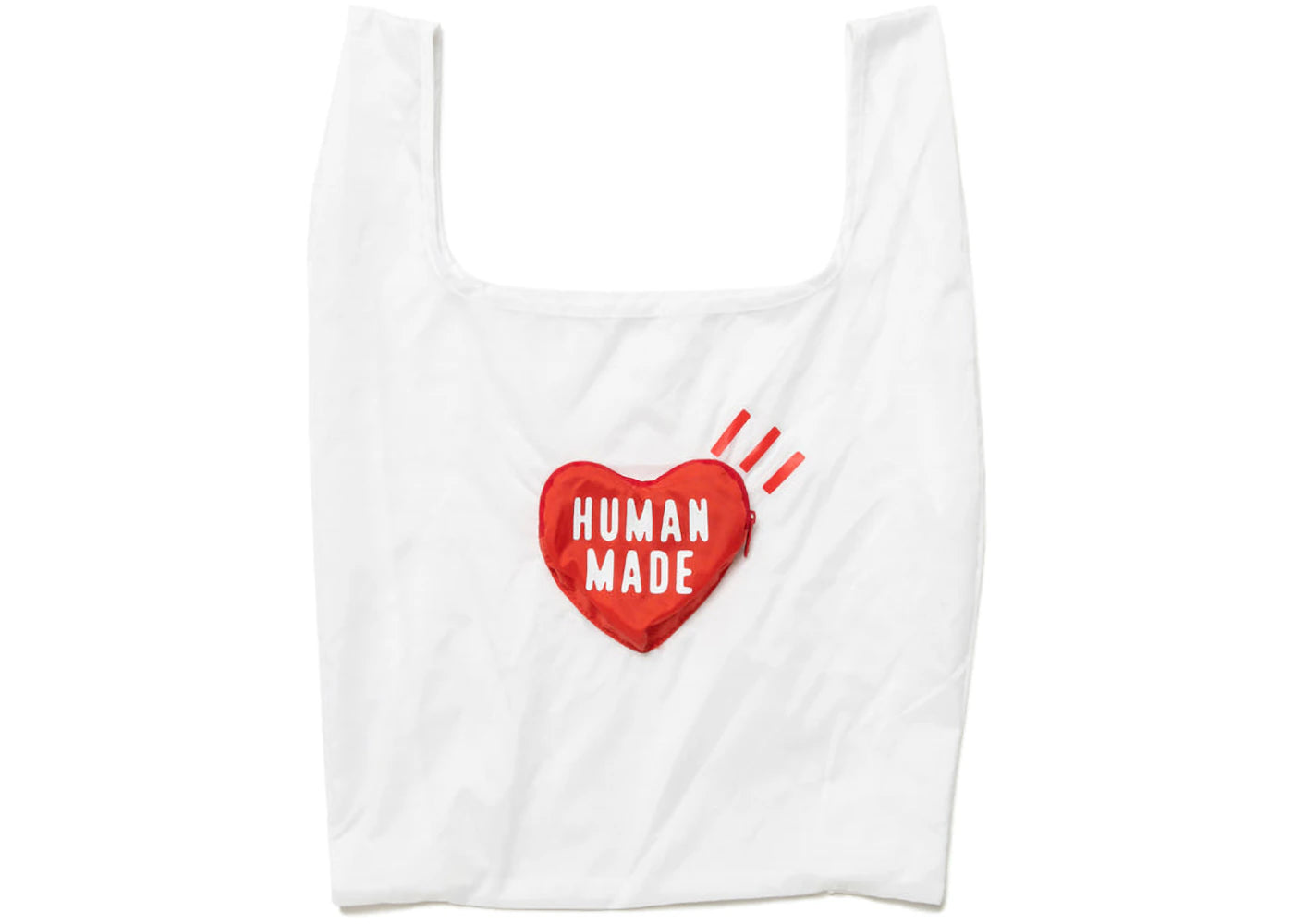 Human Made Packable Nylon Tote Bag White