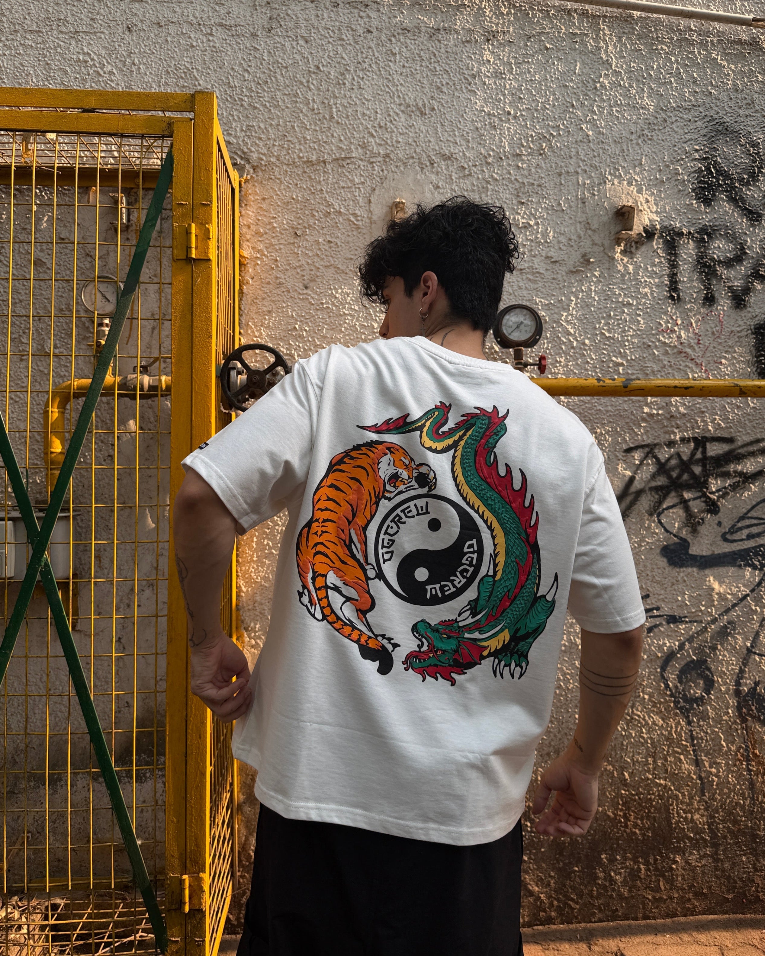 OFF WHITE DRAGON TIGER T-SHIRT