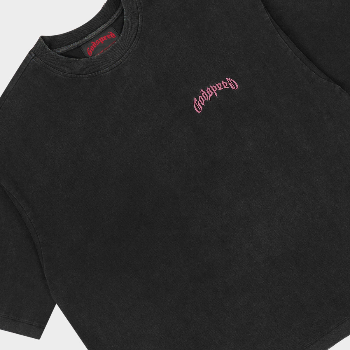 Godspeed Vital Short Set (Black Wash - Pink Logo)