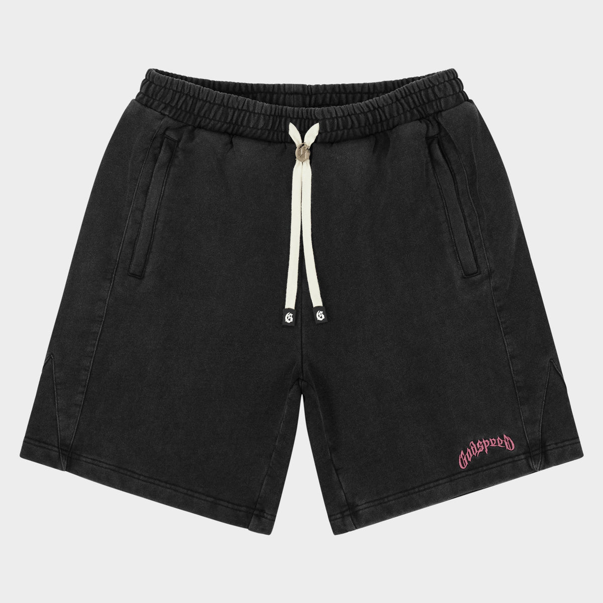 Godspeed Vital Short Set (Black Wash - Pink Logo)